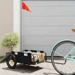 vidaXL Remorque de vélo tissu oxford et fer