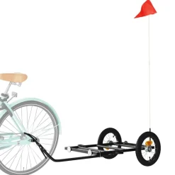 vidaXL Remorque de vélo noir 122x53x28 cm fer