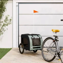 Articles Pour Animaux De Compagnie-vidaXL Remorque de vélo pour animaux de compagnie Noir et gris