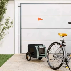 vidaXL Remorque de vélo pour animaux de compagnie et noir