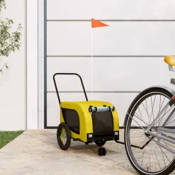 Articles Pour Animaux De Compagnie-vidaXL Remorque de vélo pour animaux de compagnie Jaune et noir