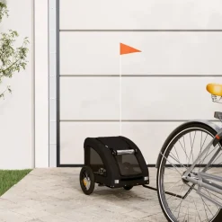 Articles Pour Animaux De Compagnie-vidaXL Remorque de vélo pour animaux de compagnie Noir