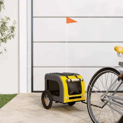 vidaXL Remorque de vélo pour animaux de compagnie et gris