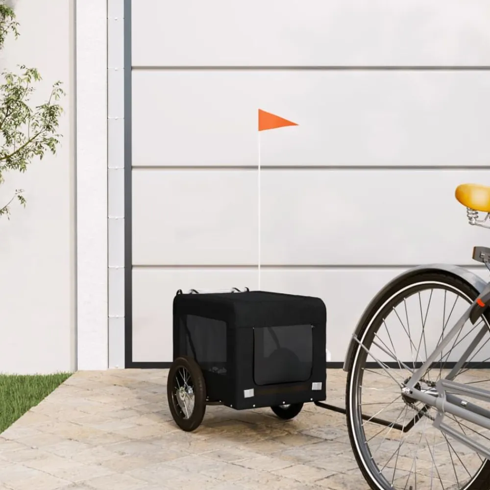 Articles Pour Animaux De Compagnie-vidaXL Remorque de vélo pour animaux de compagnie Noir