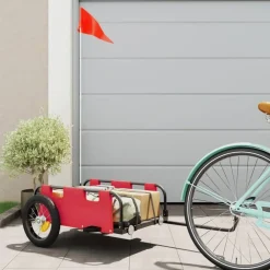 vidaXL Remorque de vélo tissu oxford et fer