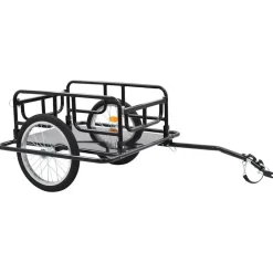 vidaXL Remorque de vélo 130x73x48,5 cm acier noir
