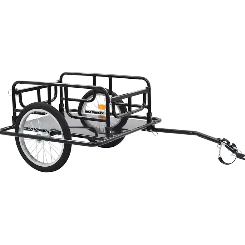 vidaXL Remorque de vélo 130x73x48,5 cm acier noir