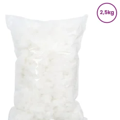 Arts & Loisirs-vidaXL Remplissage en Fibre Blanc 2,5 kg Polyester
