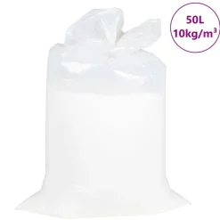 vidaXL Remplissage Pouf EPS 50 L, Blanc, 10 kg/m³