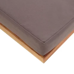 vidaXL Repose-pied avec coussin 66x66x36 cm Bois d'acacia Gris foncé