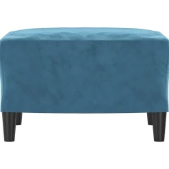 Poufs-vidaXL Repose-pied 60x50x41 cm Velours Bleu
