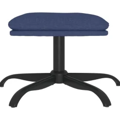 Poufs-vidaXL Repose-pied 60x60x36 cm Tissu Bleu