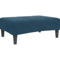 Poufs-vidaXL Repose-pied 77x55x31 cm velours Bleu