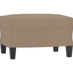 Poufs-vidaXL Repose-pied 60x50x41 cm Similicuir Cappuccino