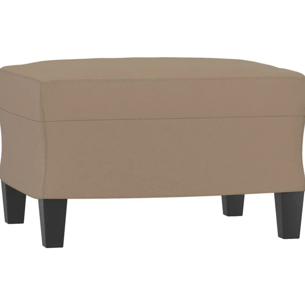 Poufs-vidaXL Repose-pied 60x50x41 cm Similicuir Cappuccino