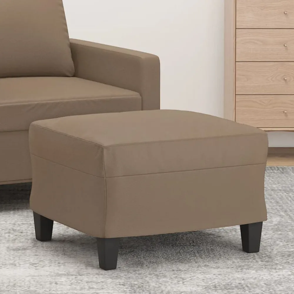 Poufs-vidaXL Repose-pied 60x50x41 cm Similicuir Cappuccino