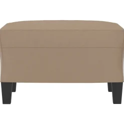 Poufs-vidaXL Repose-pied 60x50x41 cm Similicuir Cappuccino
