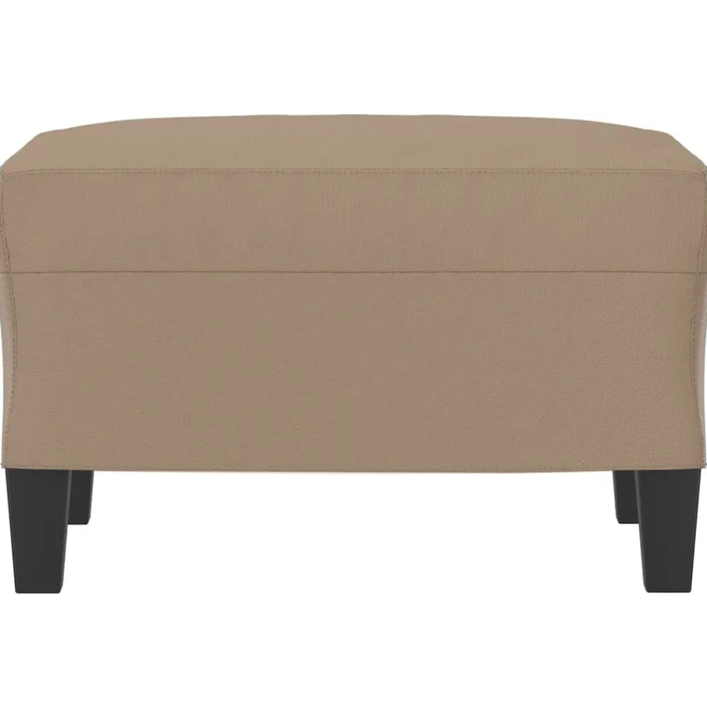 Poufs-vidaXL Repose-pied 60x50x41 cm Similicuir Cappuccino