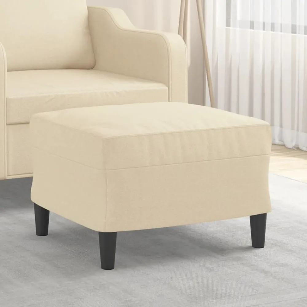 vidaXL Repose-pied Crème 60x50x41 cm Tissu