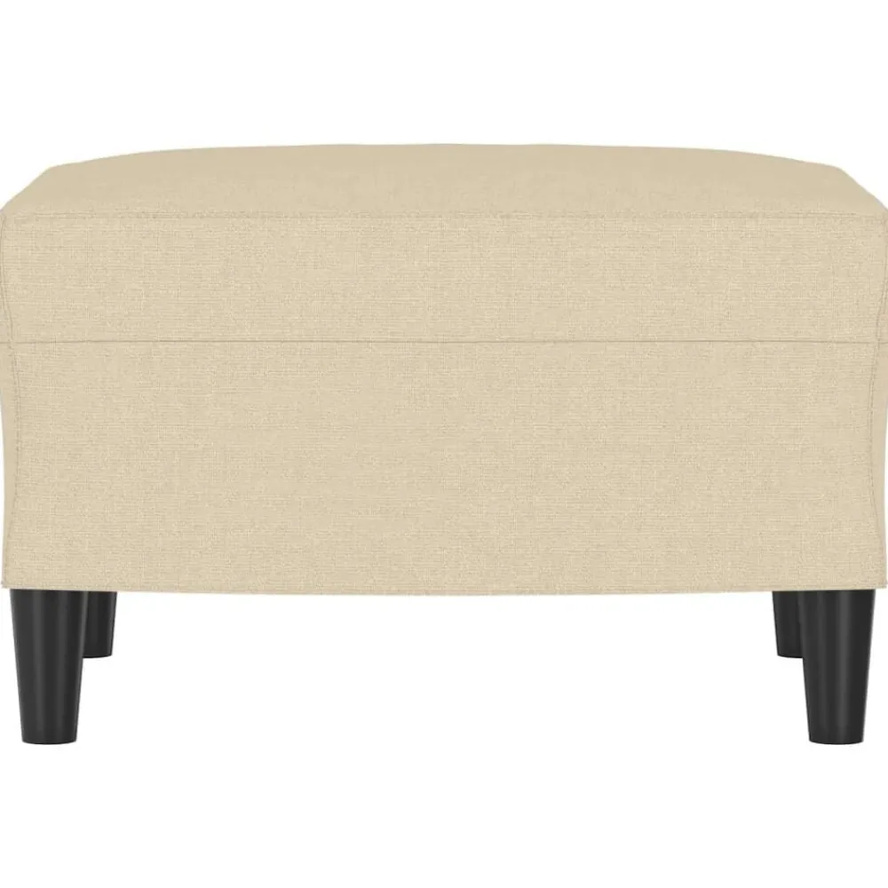 vidaXL Repose-pied Crème 60x50x41 cm Tissu