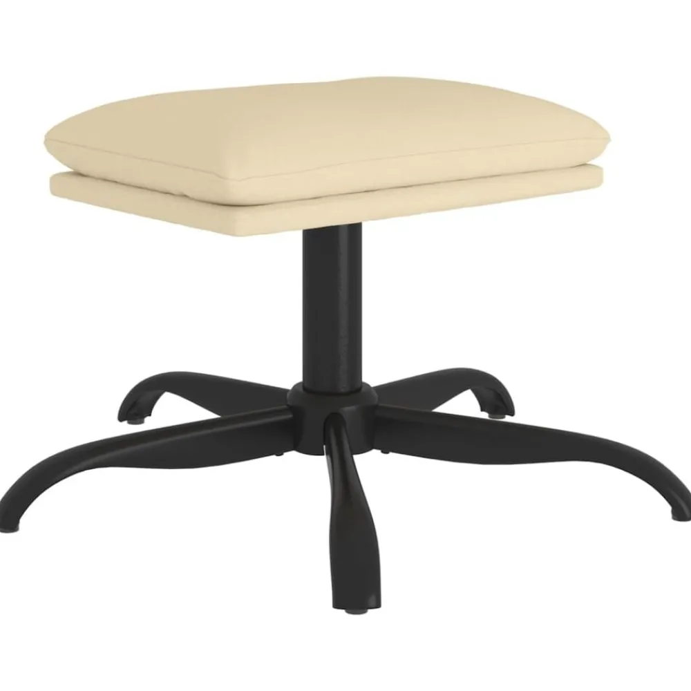 vidaXL Repose-pied Crème 60x60x36 cm Tissu