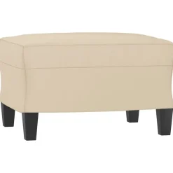 vidaXL Repose-pied Crème 60x50x41 cm Tissu microfibre