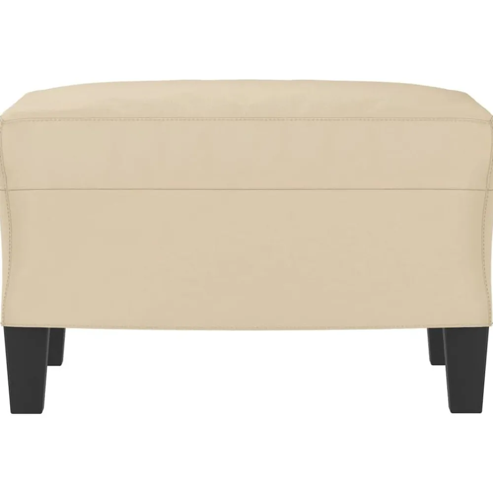 vidaXL Repose-pied Crème 60x50x41 cm Tissu microfibre