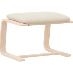 Poufs-vidaXL Repose-pied Crème 51x41x40 cm Tissu Crème