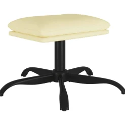 vidaXL Repose-pied Crème 60x60x36 cm Similicuir