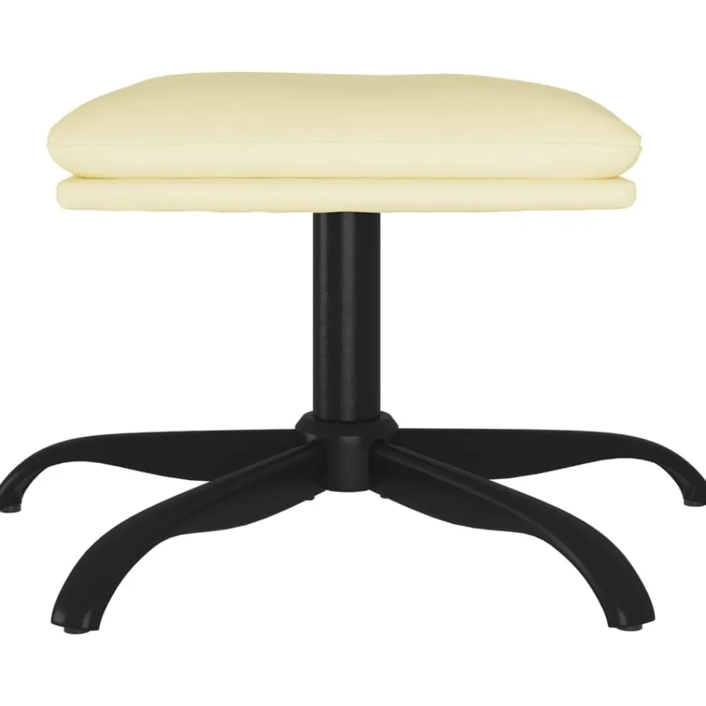 vidaXL Repose-pied Crème 60x60x36 cm Similicuir