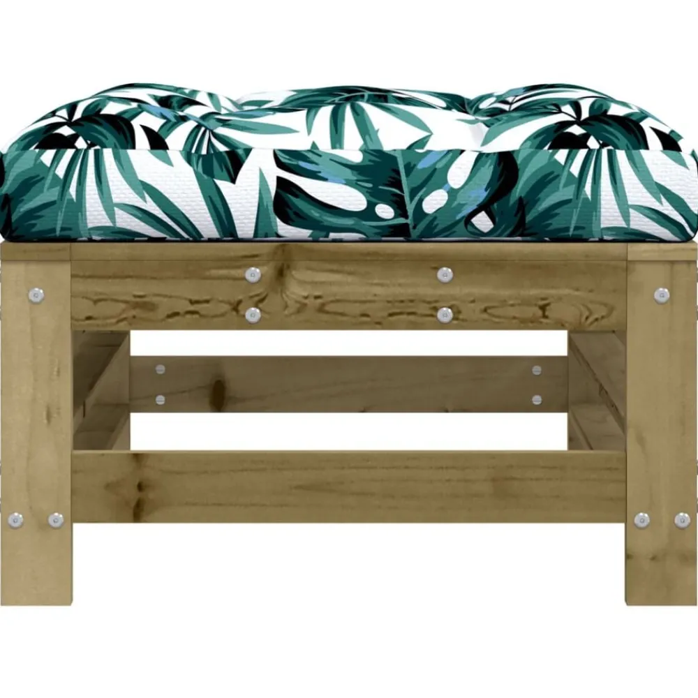 Mobilier De Jardin-vidaXL Repose-pied de jardin avec coussin bois de pin imprégné