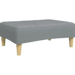 Poufs-vidaXL Repose-pied 77x55x31 cm tissu Gris clair
