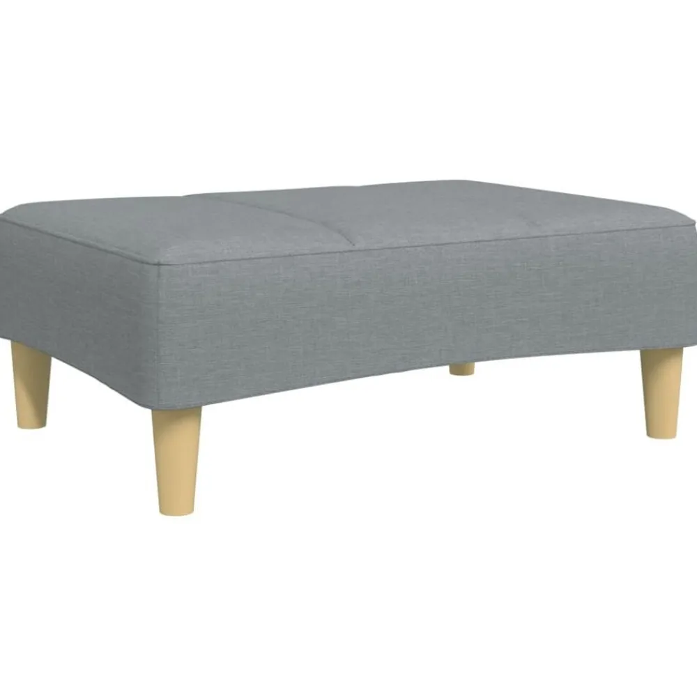 Poufs-vidaXL Repose-pied 77x55x31 cm tissu Gris clair