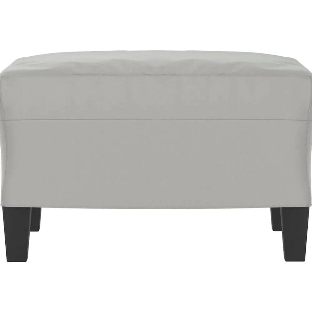Poufs-vidaXL Repose-pied 60x50x41 cm Tissu microfibre Gris clair