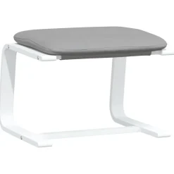 vidaXL Repose-pied Gris clair 51x41x40 cm Tissu