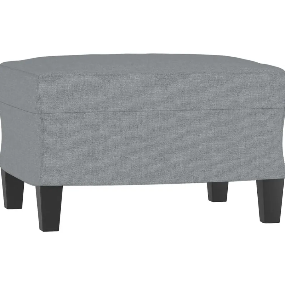 Poufs-vidaXL Repose-pied 60x50x41 cm Tissu Gris clair