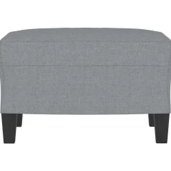 Poufs-vidaXL Repose-pied 60x50x41 cm Tissu Gris clair