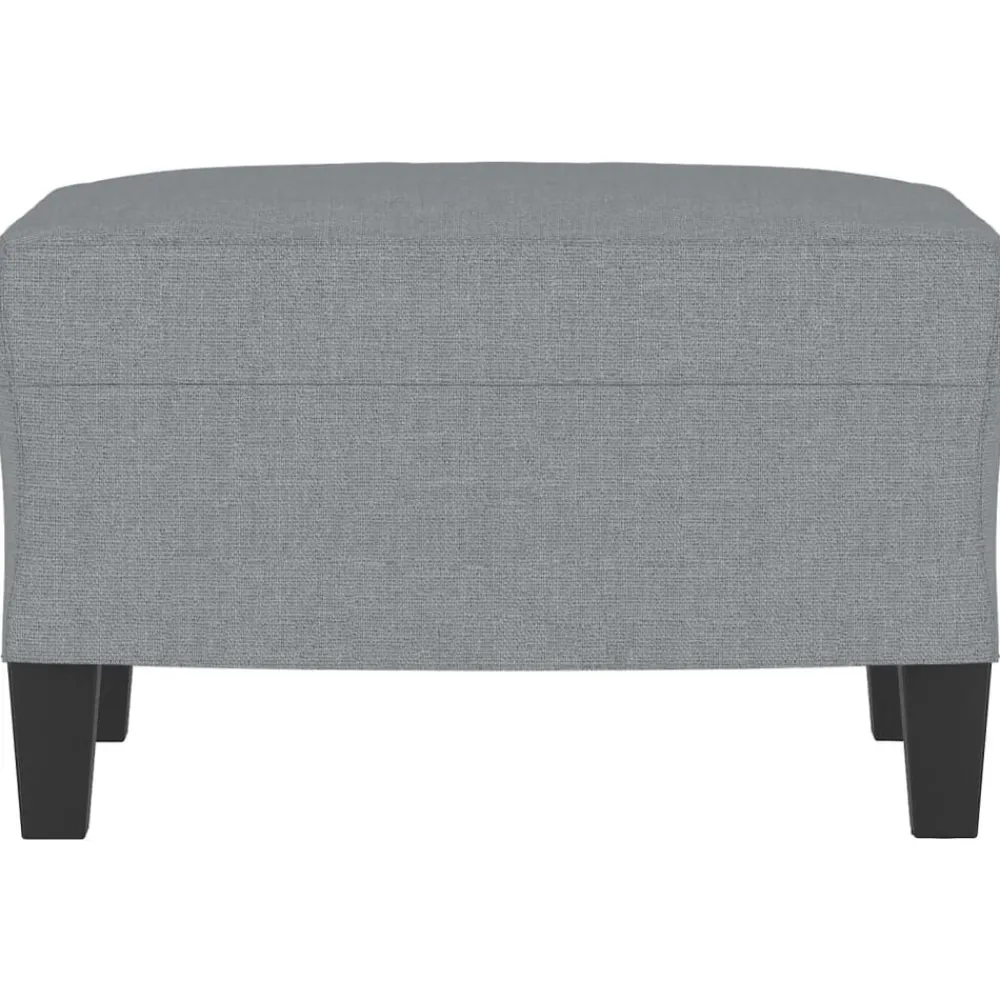 Poufs-vidaXL Repose-pied 60x50x41 cm Tissu Gris clair