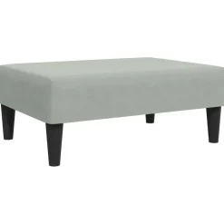 Poufs-vidaXL Repose-pied 77x55x31 cm velours Gris clair