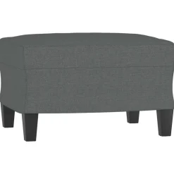 Poufs-vidaXL Repose-pied 60x50x41 cm Tissu Gris foncé