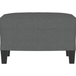 Poufs-vidaXL Repose-pied 60x50x41 cm Tissu Gris foncé