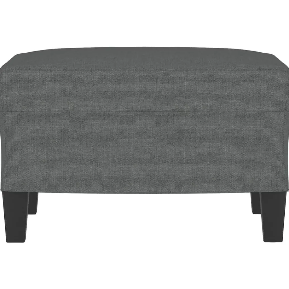 Poufs-vidaXL Repose-pied 60x50x41 cm Tissu Gris foncé
