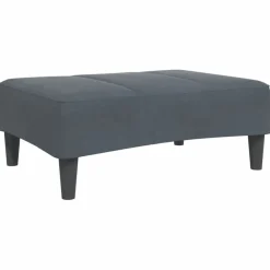 Poufs-vidaXL Repose-pied 77x55x31 cm velours Gris foncé