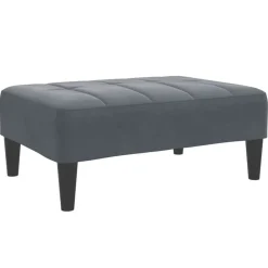 Poufs-vidaXL Repose-pied 77x55x31 cm velours Gris foncé