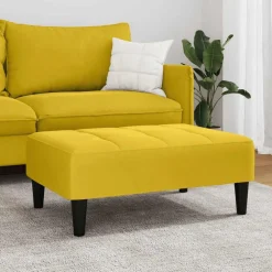 Poufs-vidaXL Repose-pied 77x55x31 cm velours Jaune