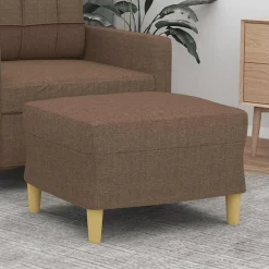 Poufs-vidaXL Repose-pied Marron 60x50x41 cm Tissu