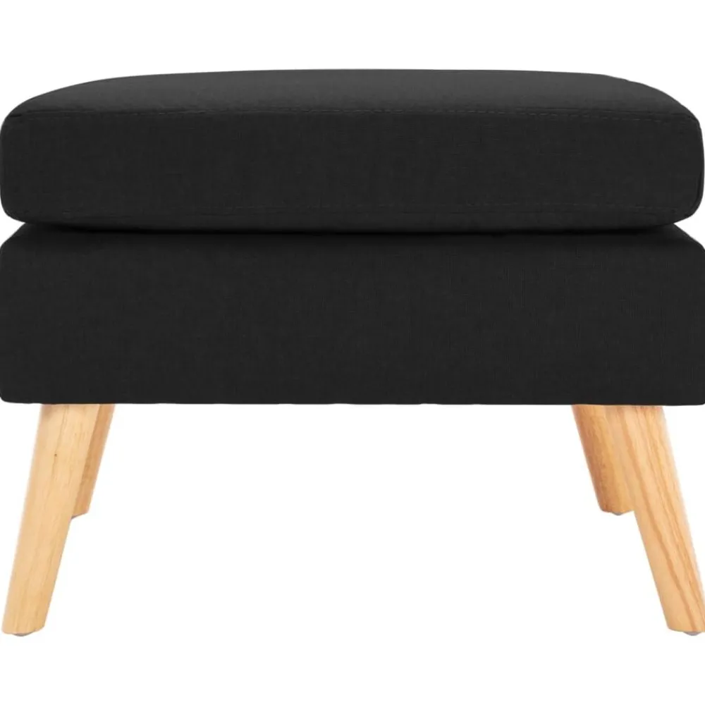 Poufs-vidaXL Repose-pied Tissu Noir
