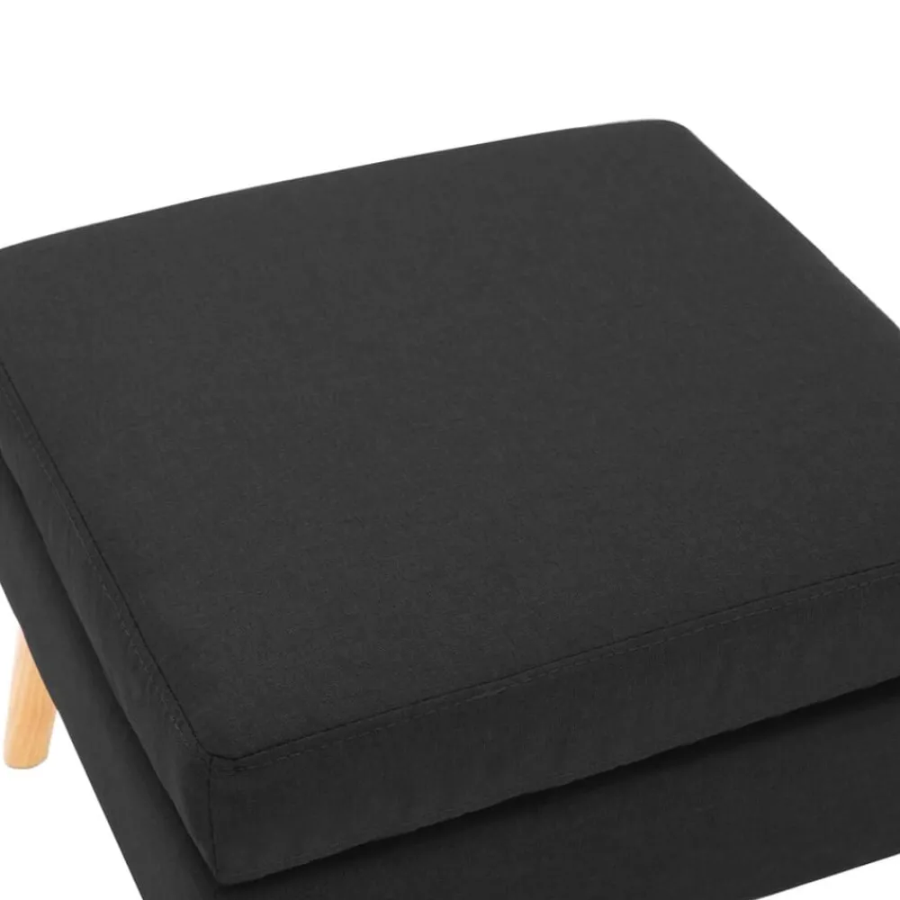 Poufs-vidaXL Repose-pied Tissu Noir