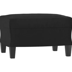 Poufs-vidaXL Repose-pied 60x50x41 cm Similicuir Noir