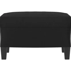 Poufs-vidaXL Repose-pied 60x50x41 cm Similicuir Noir